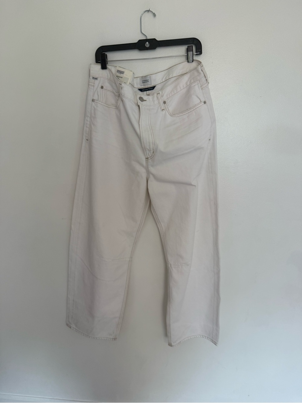 NWT Citizens Of Humanity Jeans Miro Relaxed Barrel Leg in Soft White - Picture 7 of 14